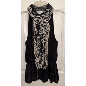 Neiman Marcus Target Robert Rodriguez Blouse Womens Size M Ruffled Sleeveless